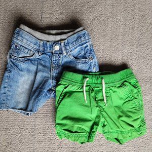 TWO (2) Pairs GAP Boys short size 12-18 Month